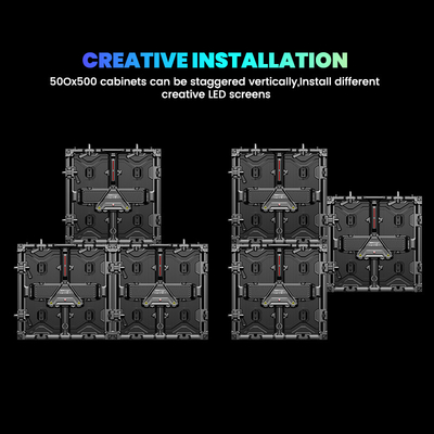 7680hz wodoodporny 500x500 w pełnym kolorze p3.91 p1.56 P2.604 panel wewnętrzny wyświetlacz zewnętrzny ekran LED na ścianie wynajem sceny
